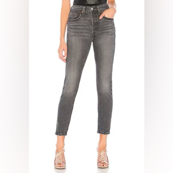 Levi’s Premium 501 Skinny Jeans in Coal Black size 26 - Picture 1 of 10